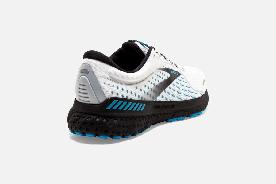 Brooks Adrenaline GTS 21 Road Running Shoes - Mens - White/Black/Blue - MP5027864